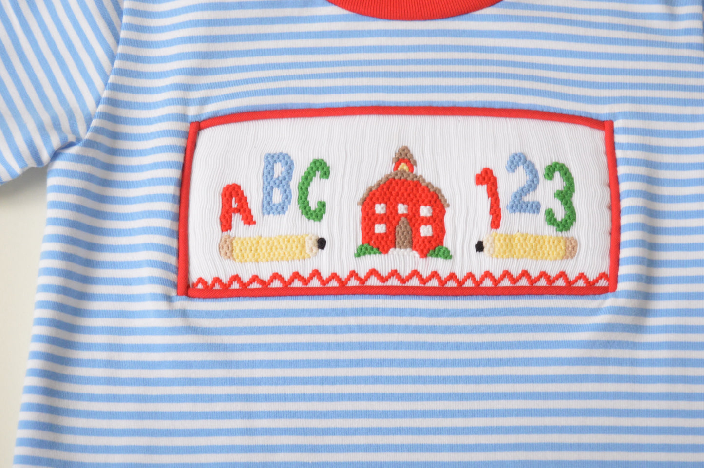 School Days Smocked Boys Short Set