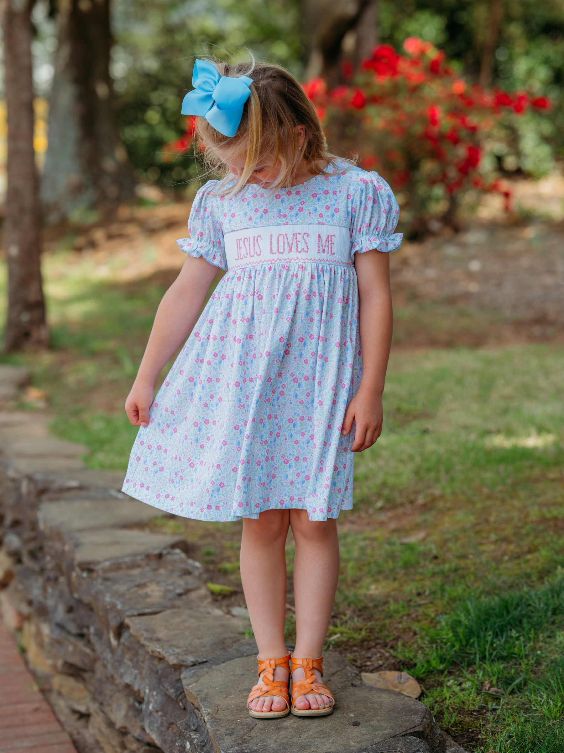 Jesus Loves Me Smocked Dress 6 Jesus Loves Me Smocked Dress 6