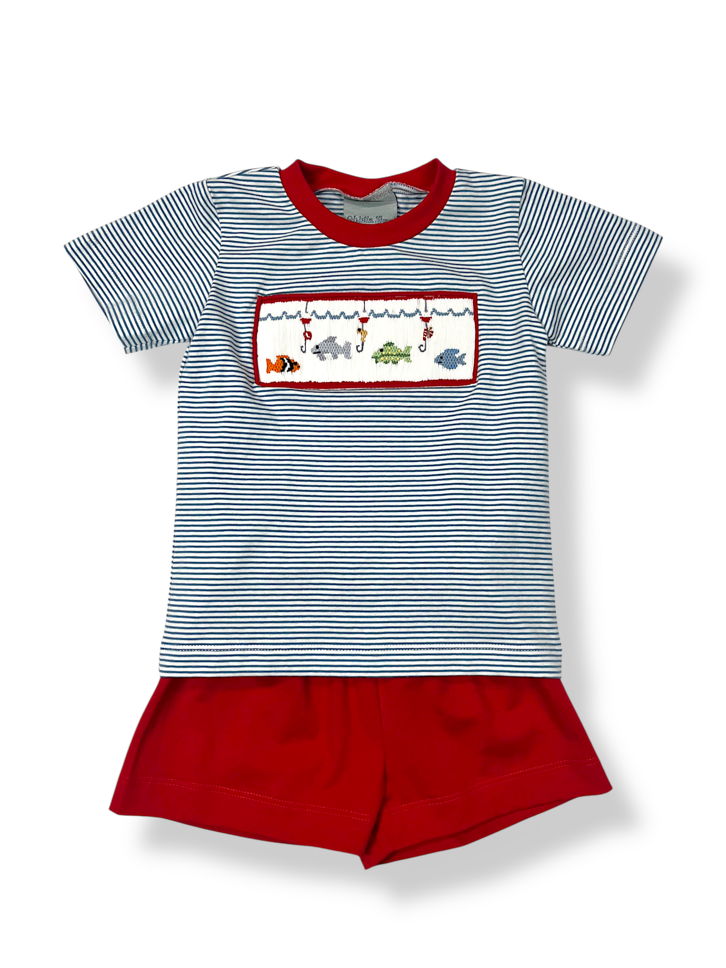 Gone Fishing Smocked Short Set