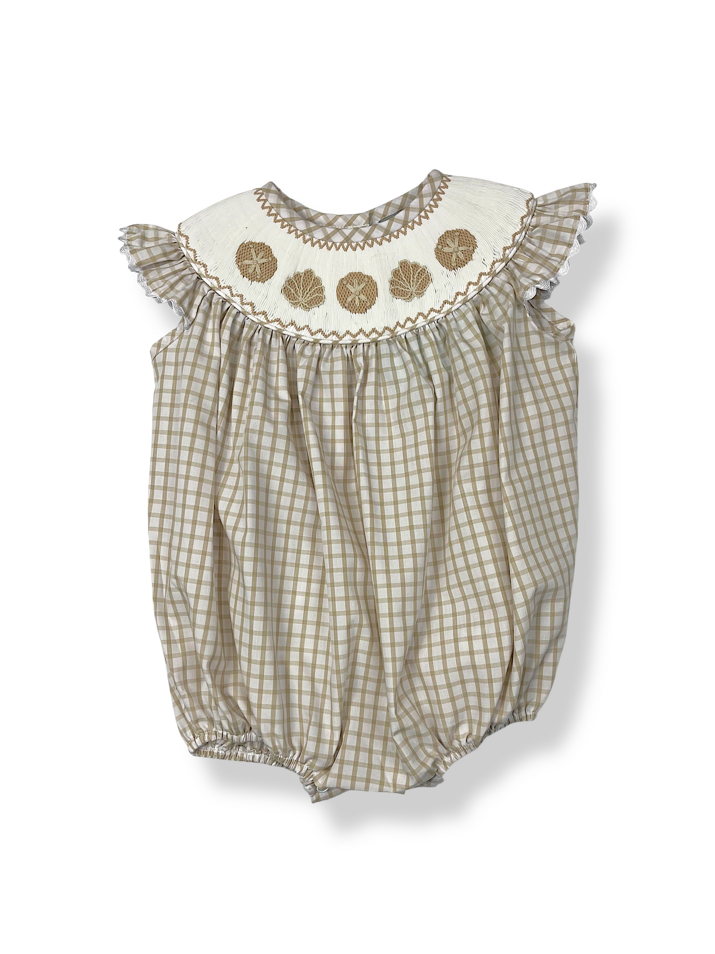 Girls Seashell Smocked Bubble