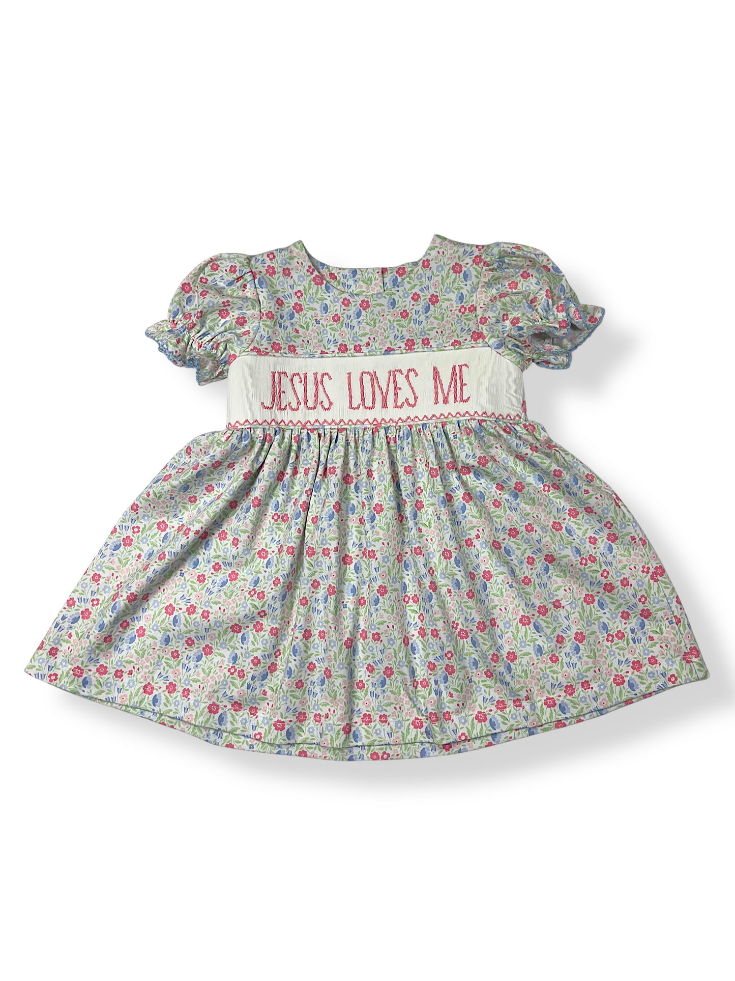Jesus Loves Me Smocked Dress