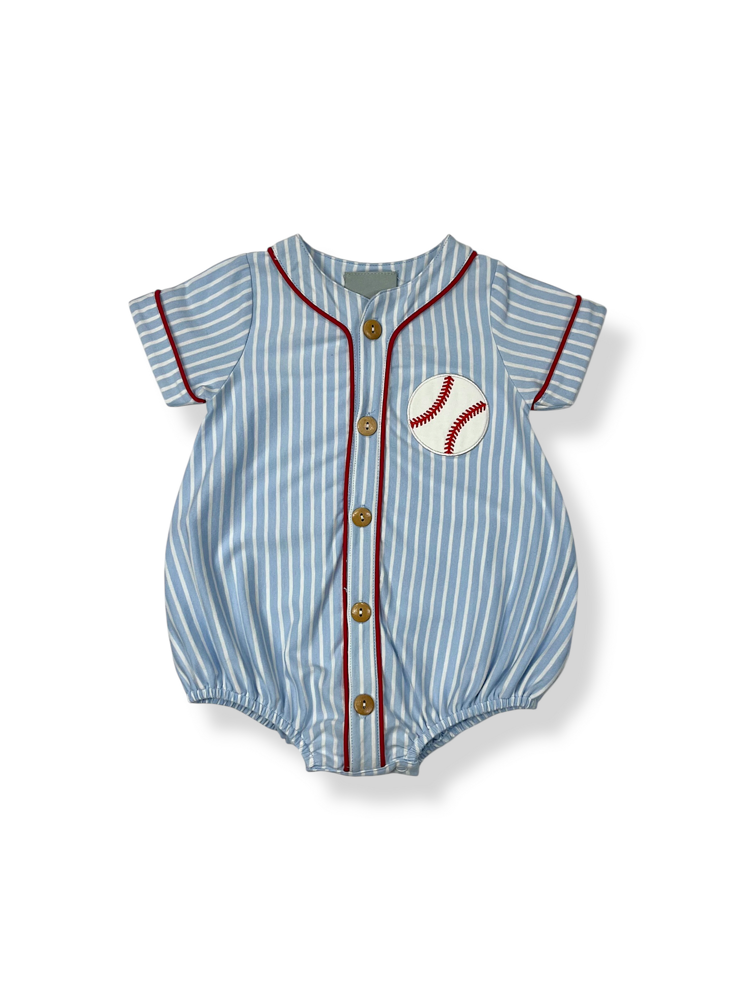 Baseball Applique Boys Bubble