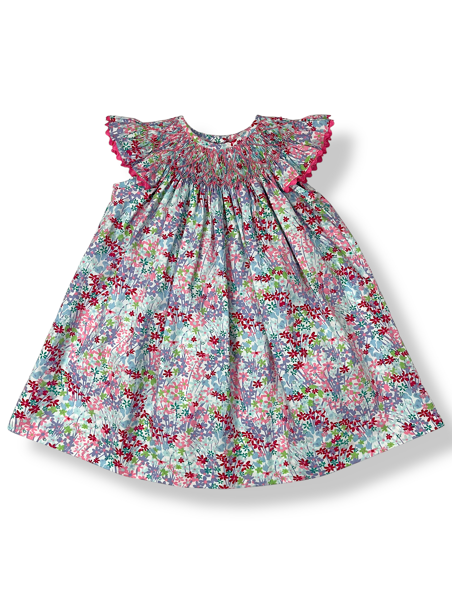 Spring Floral Smocked Geo Bishop