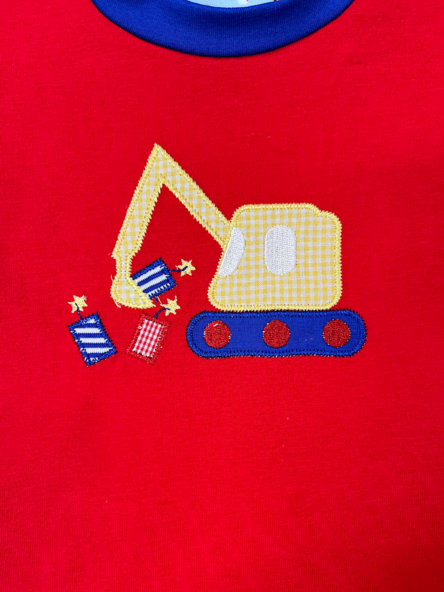 Fireworks Excavator Boys Short Set