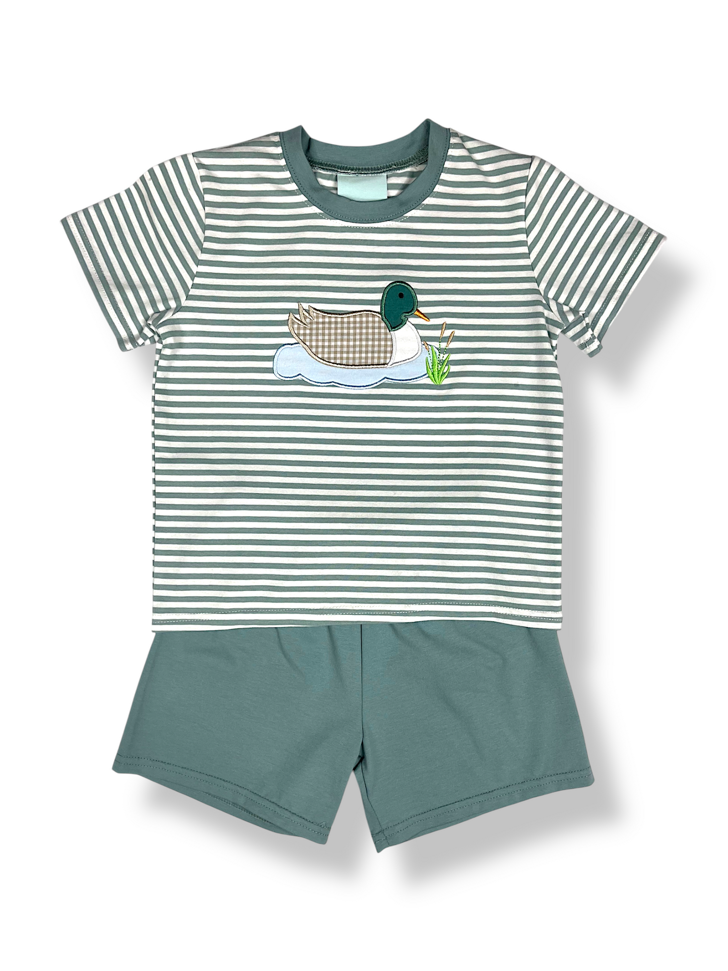 PRE-ORDER Boys Duck Applique Boys Short Set
