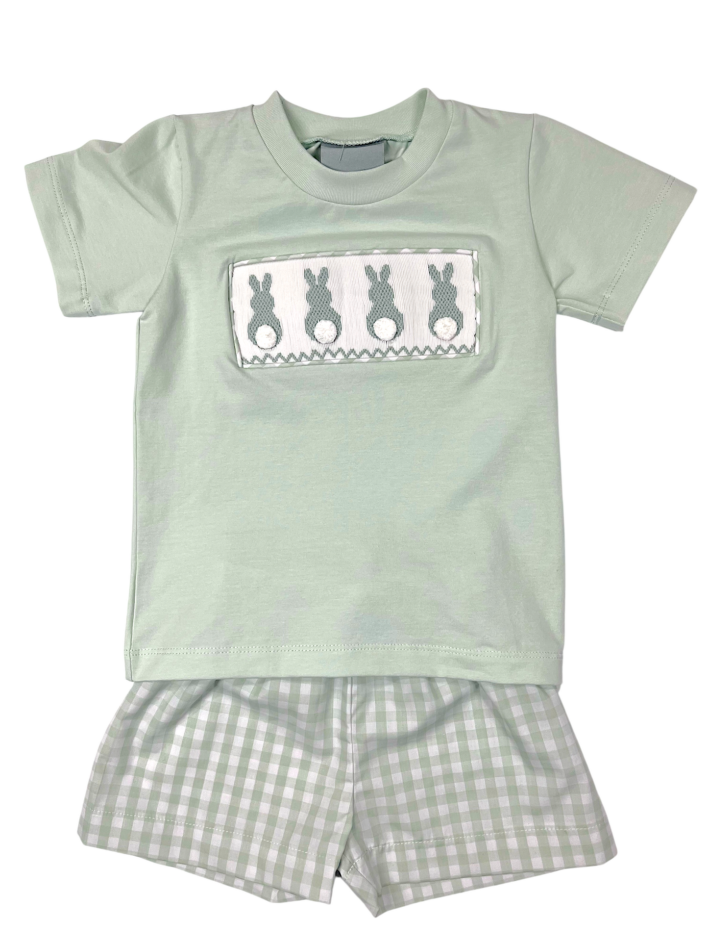 Boys Smocked Bunny Short Set
