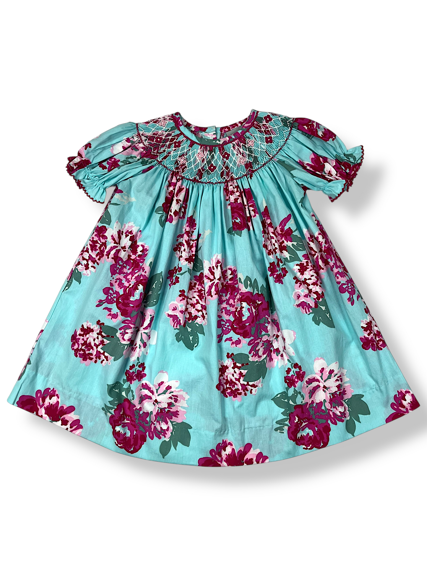 Pink Petals Smocked Bishop