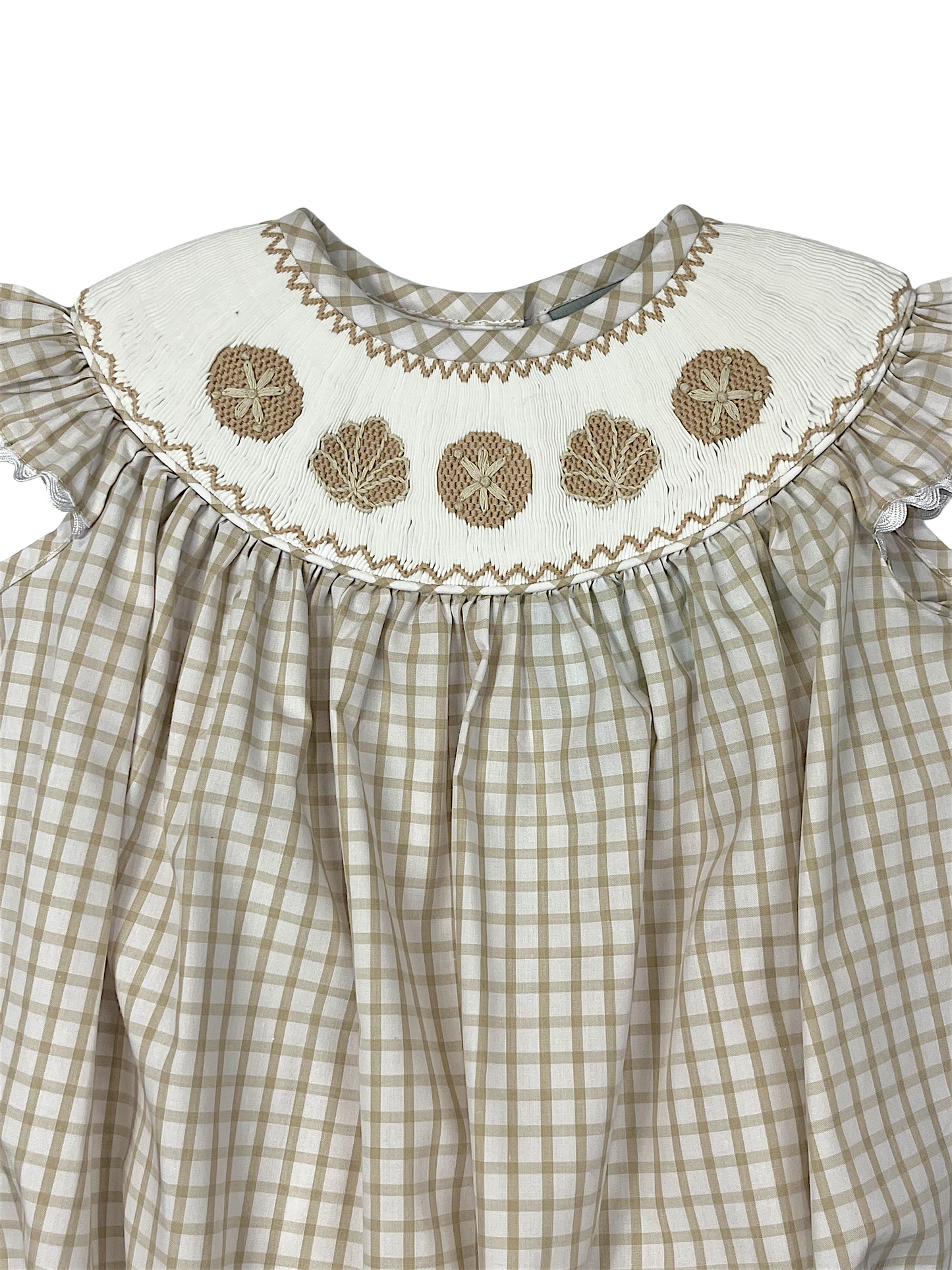 Girls Seashell Smocked Bubble
