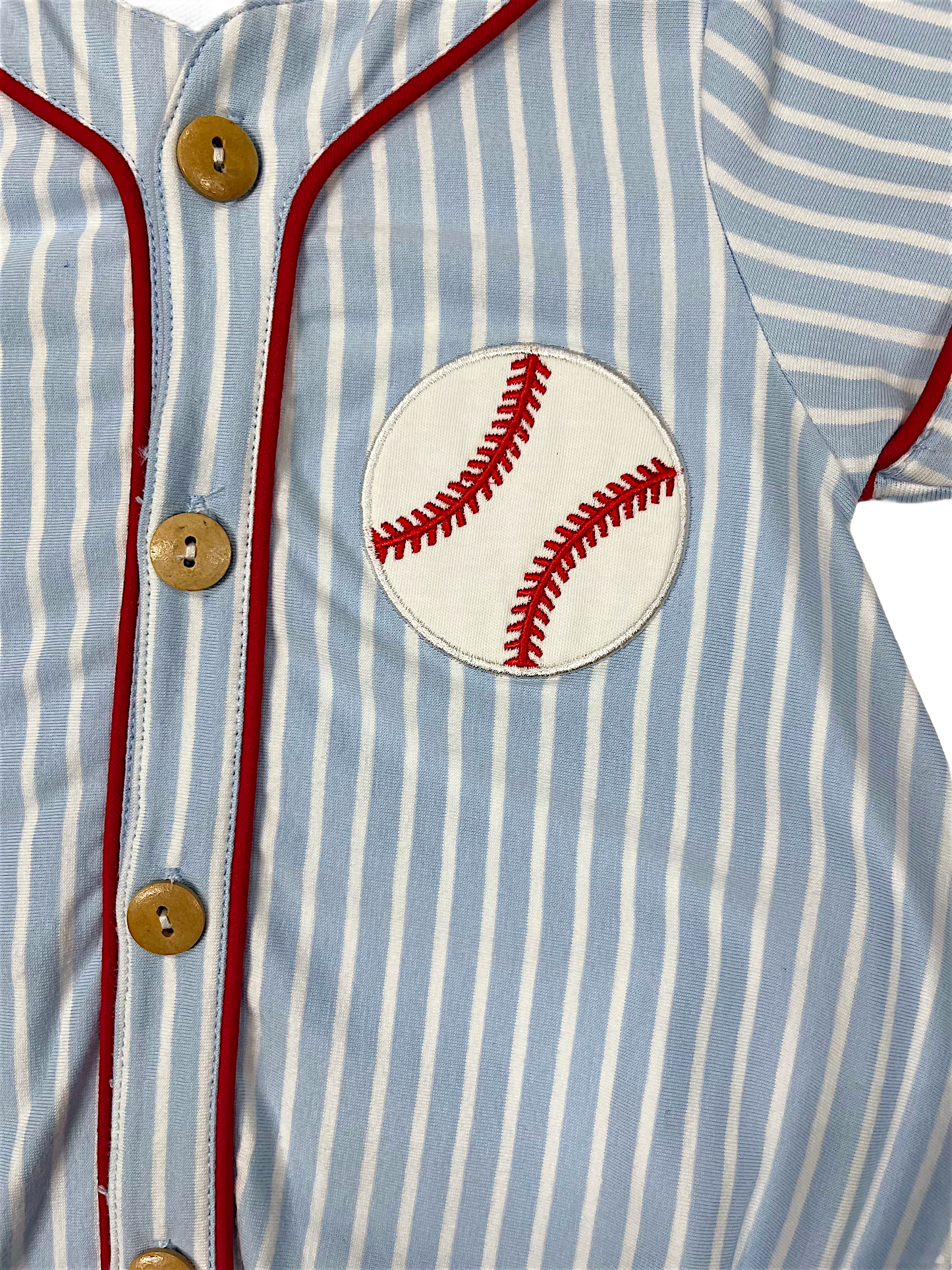 Baseball Applique Boys Bubble