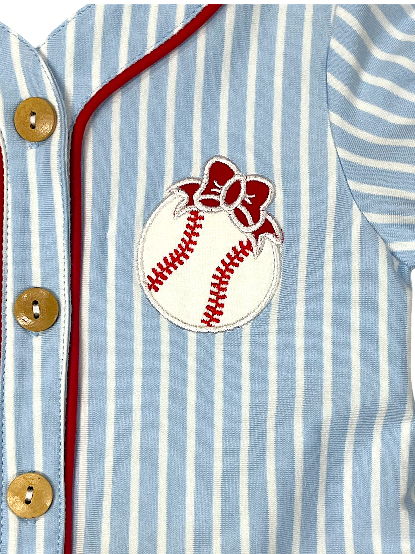 Baseball Applique Girls Short Set