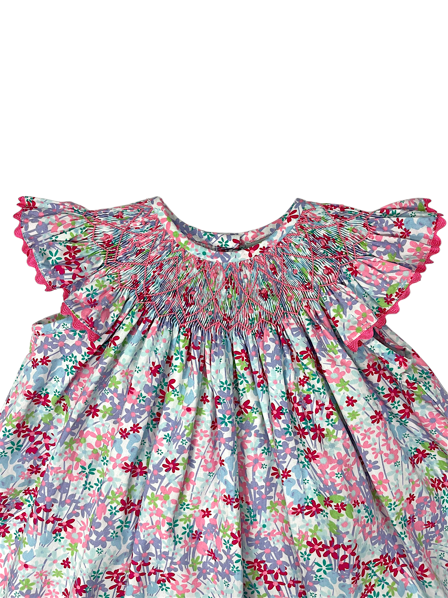 Spring Floral Smocked Geo Bishop