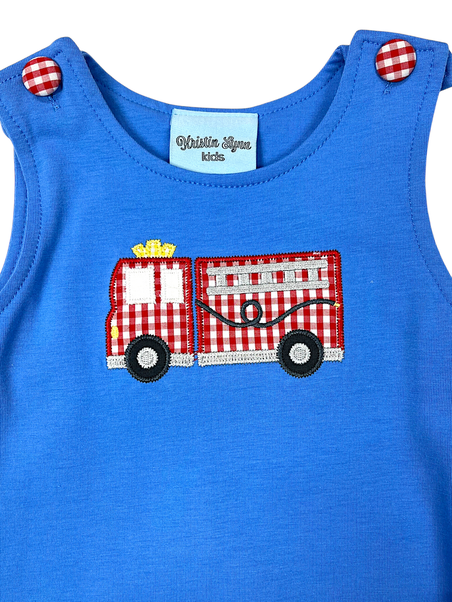 Firetruck Boys Applique Jon Jon