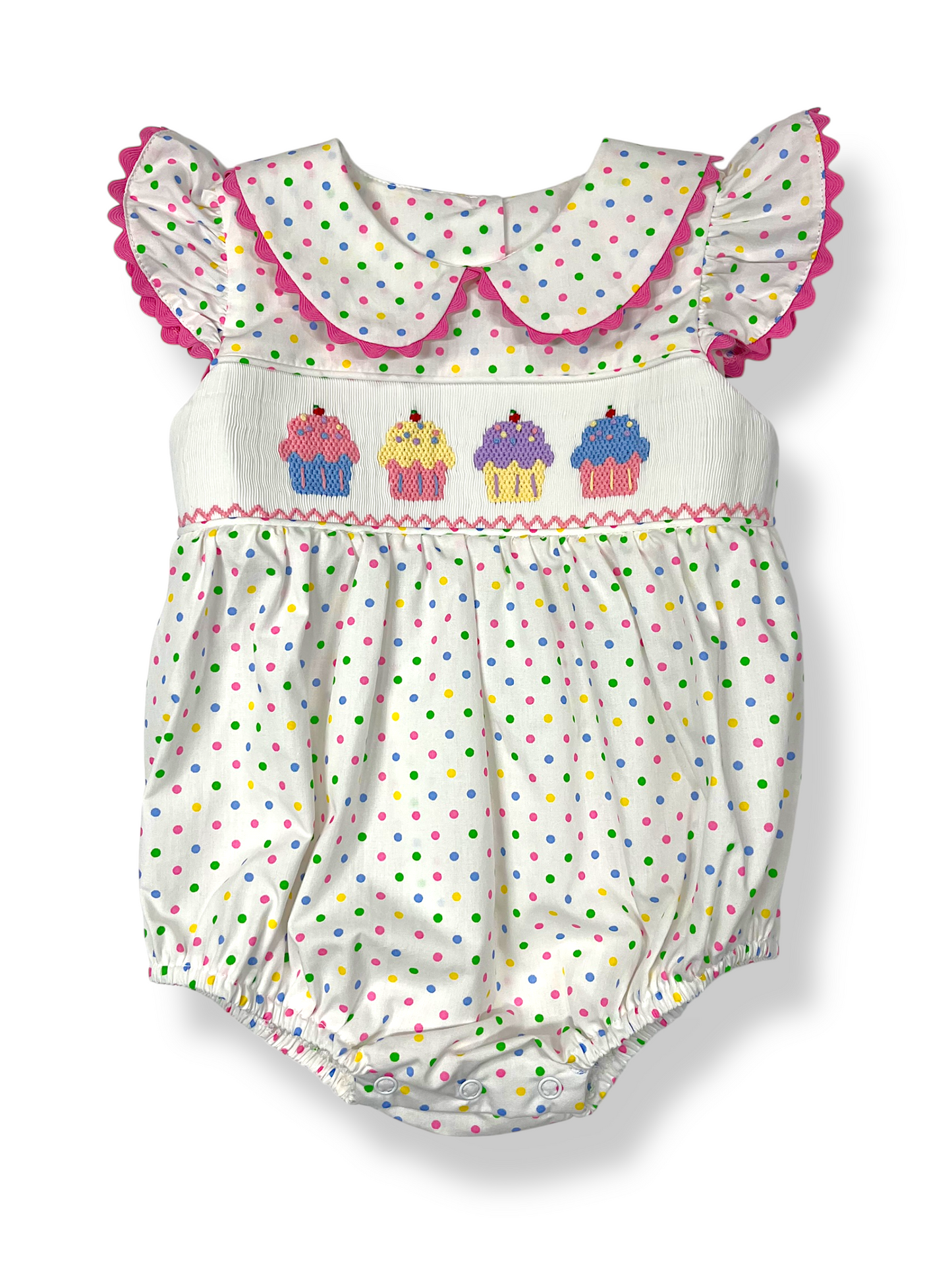 Cupcake Smocked A/S Bubble