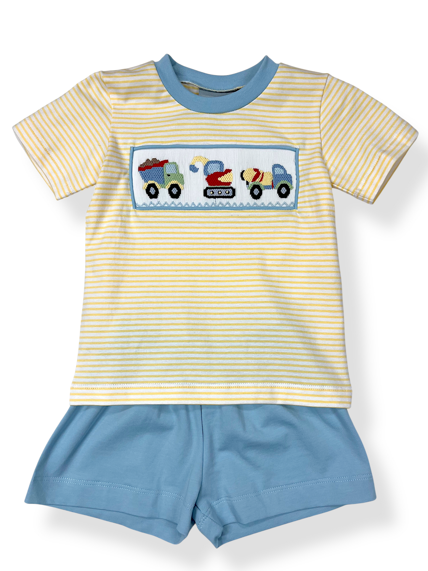 Construction Smocked Short Set