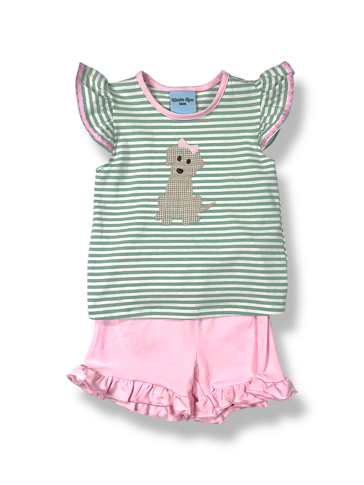 Puppy Applique A/S Short Set