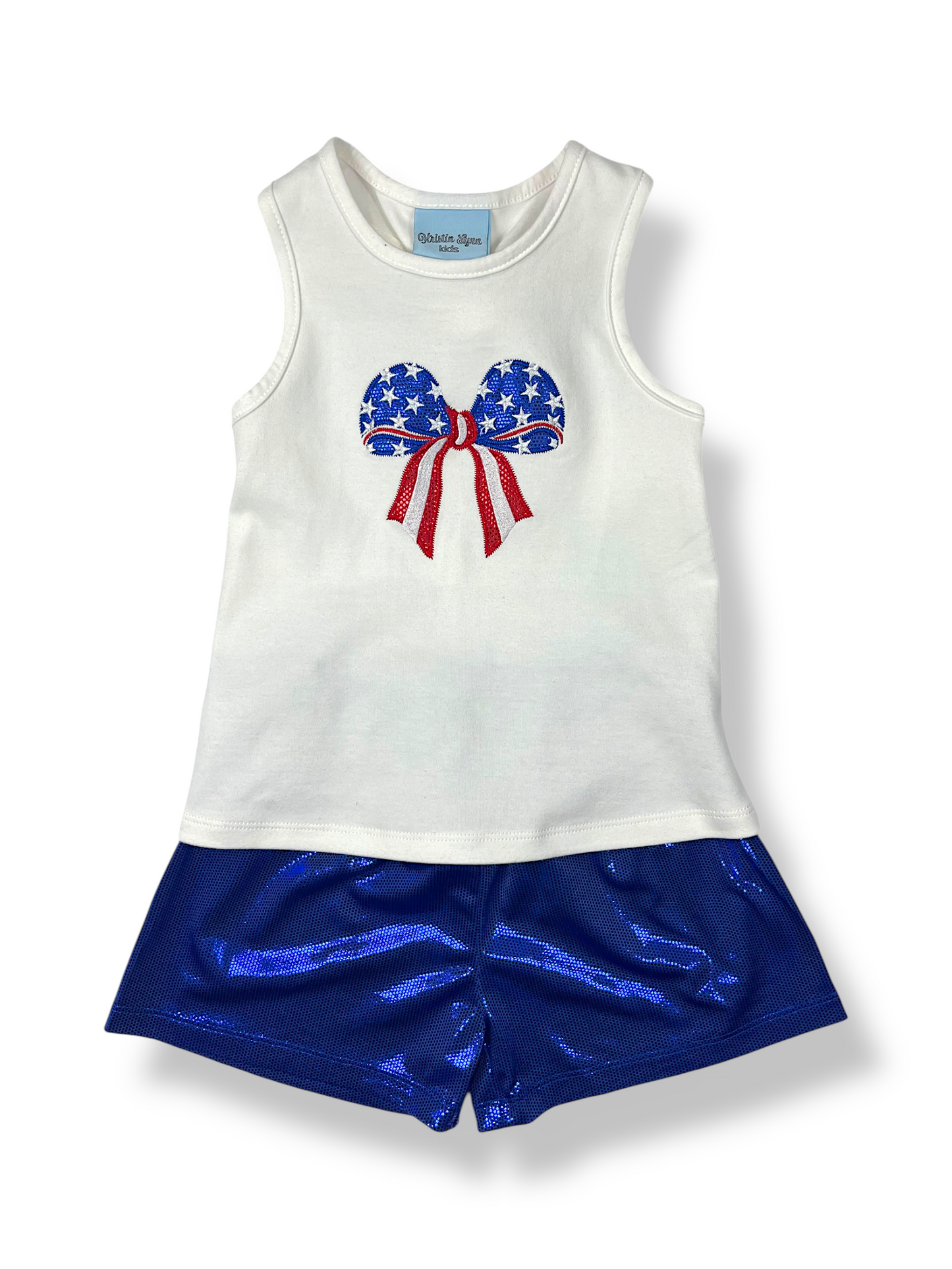 American Flag Sparkle Tank Set