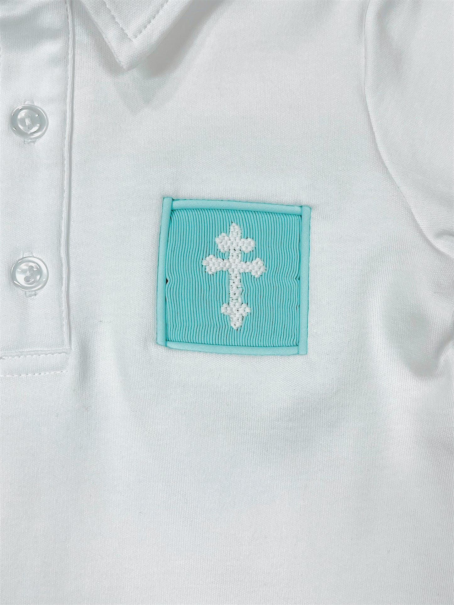 Boys Smocked Cross Polo Short Set