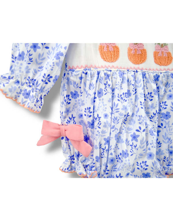 Pumpkin Smocked L/S Bubble