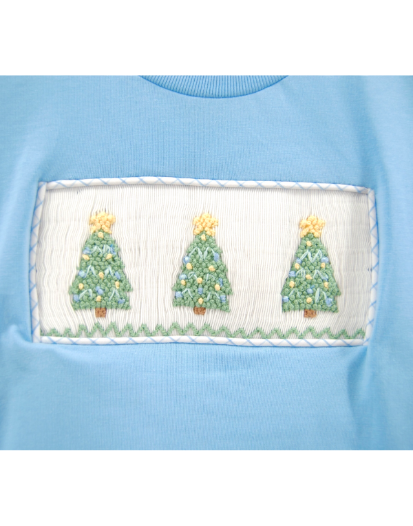 Christmas Tree Smocked Boys Pant Set