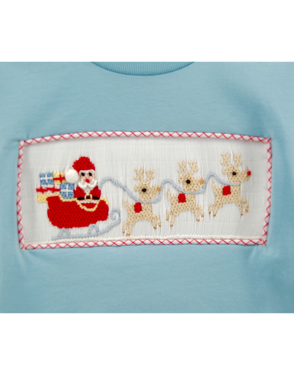 Santa's Coming Smocked Boys Pant Set