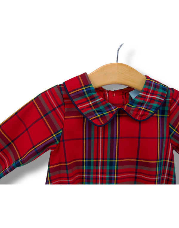 Red Plaid Boys Bubble