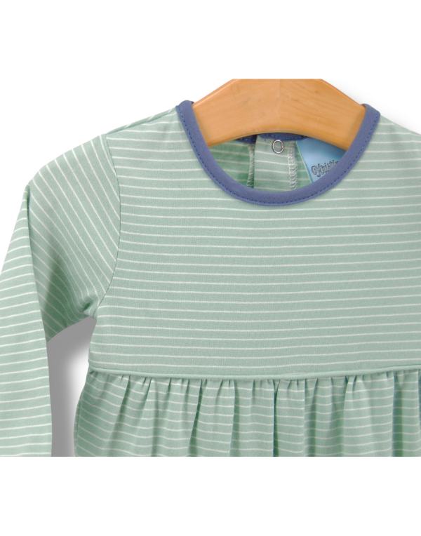 Owen Romper Sage Stripe