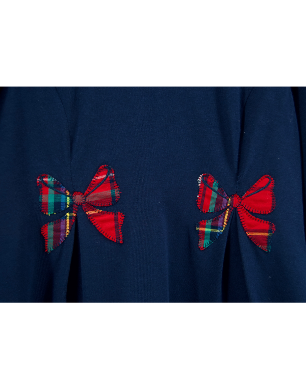 Navy Blue Bow Dress