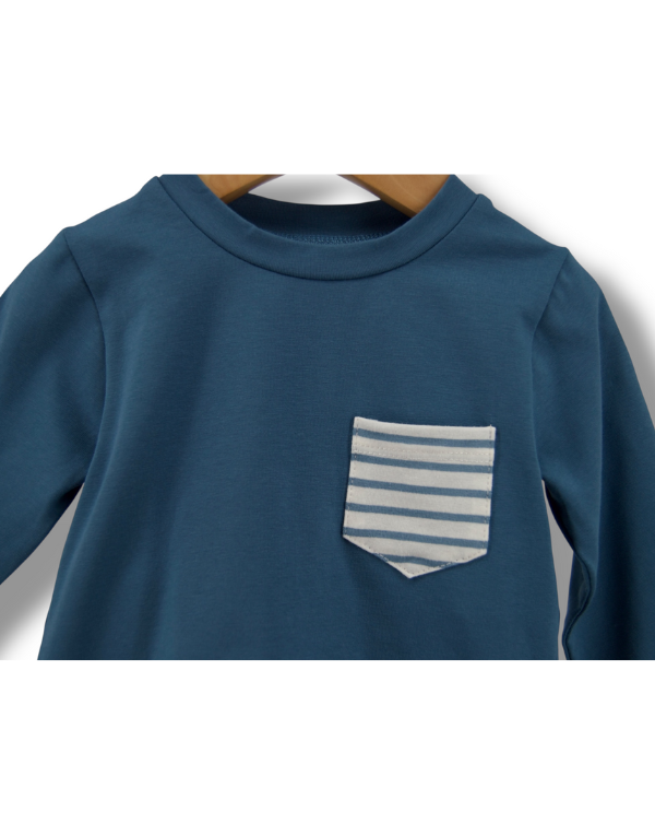 Asher L/S Diaper Set Blue