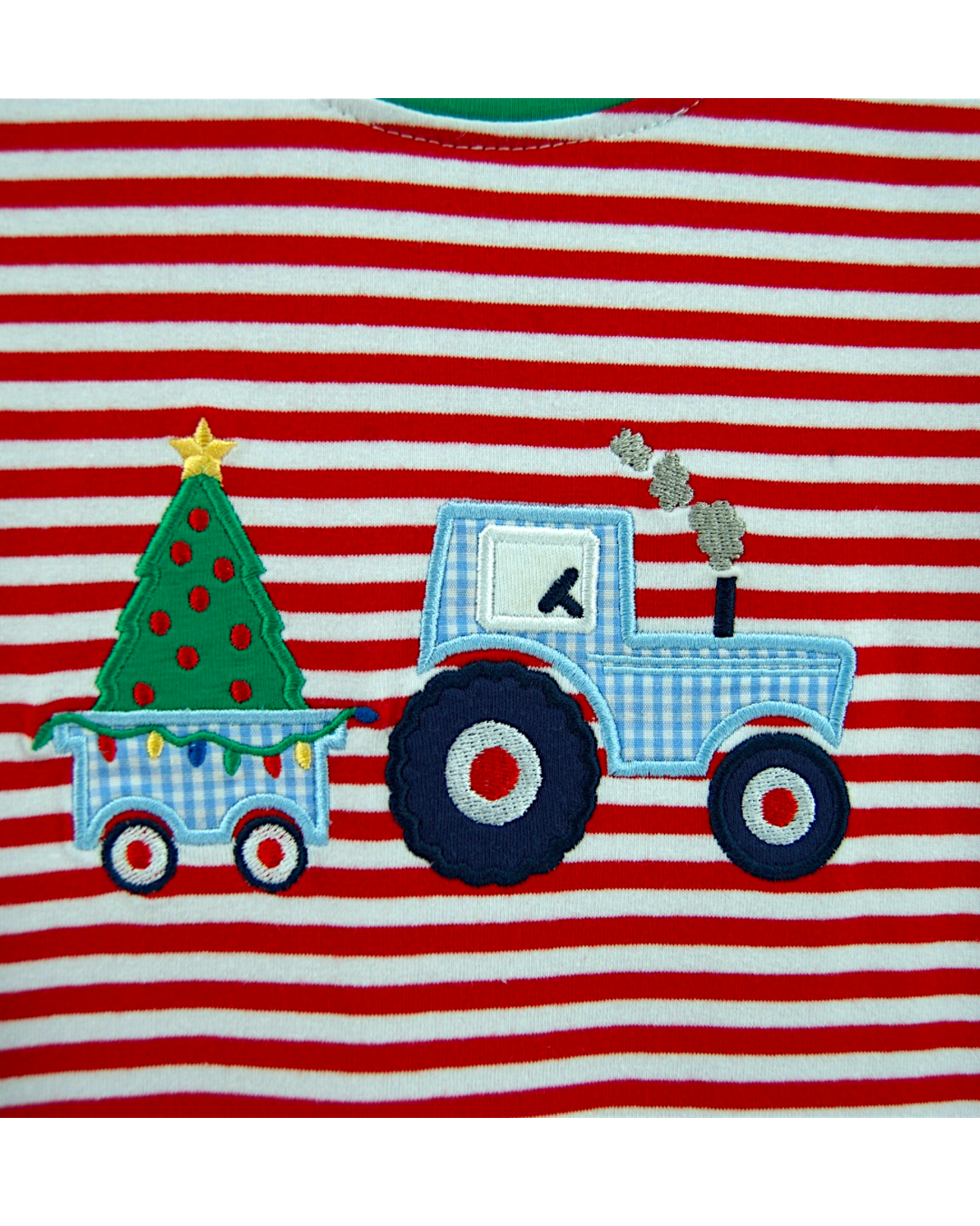 Christmas Tractor Boys Romper