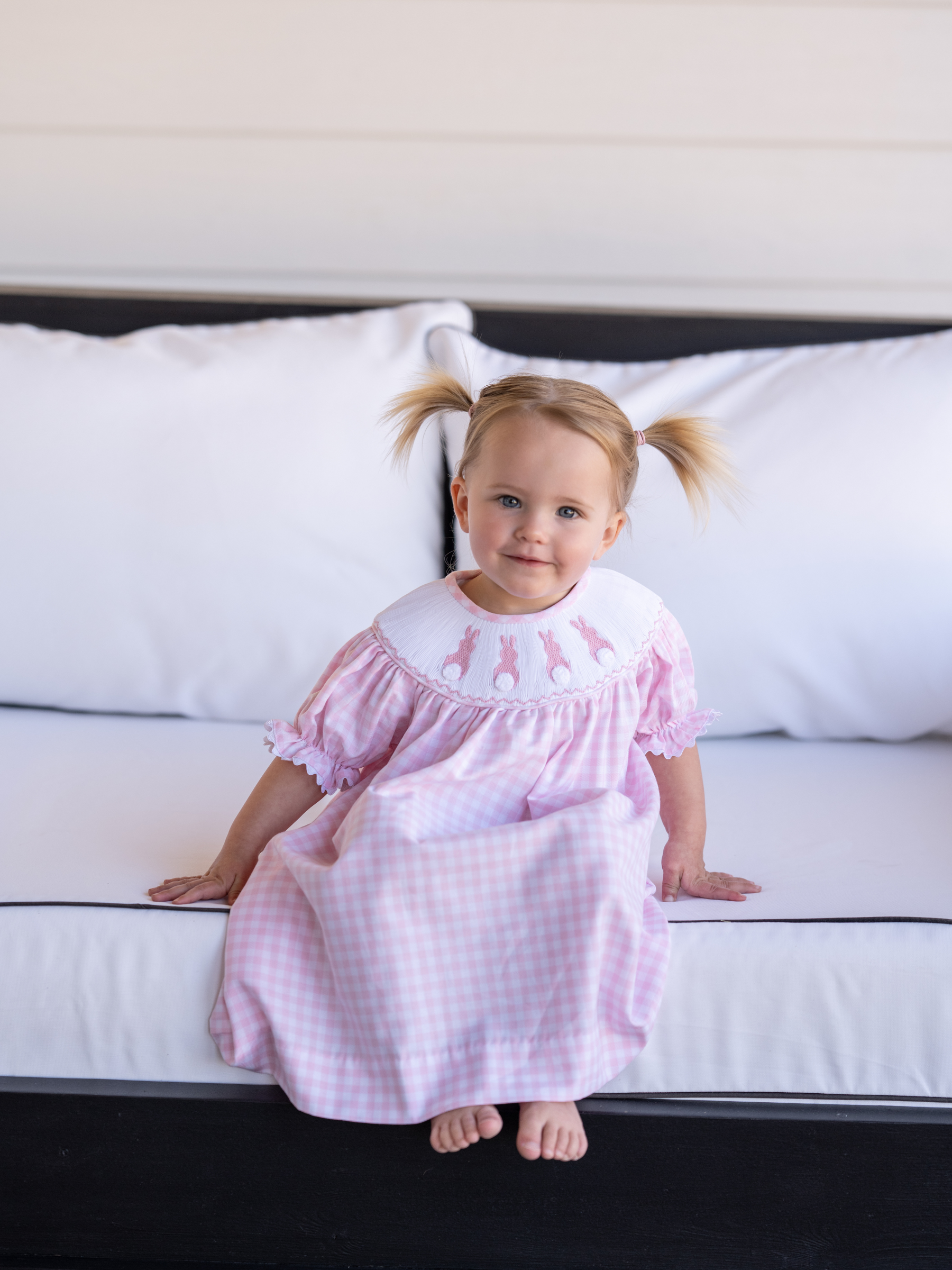 Girls Smocked Bunny Bishop 3T