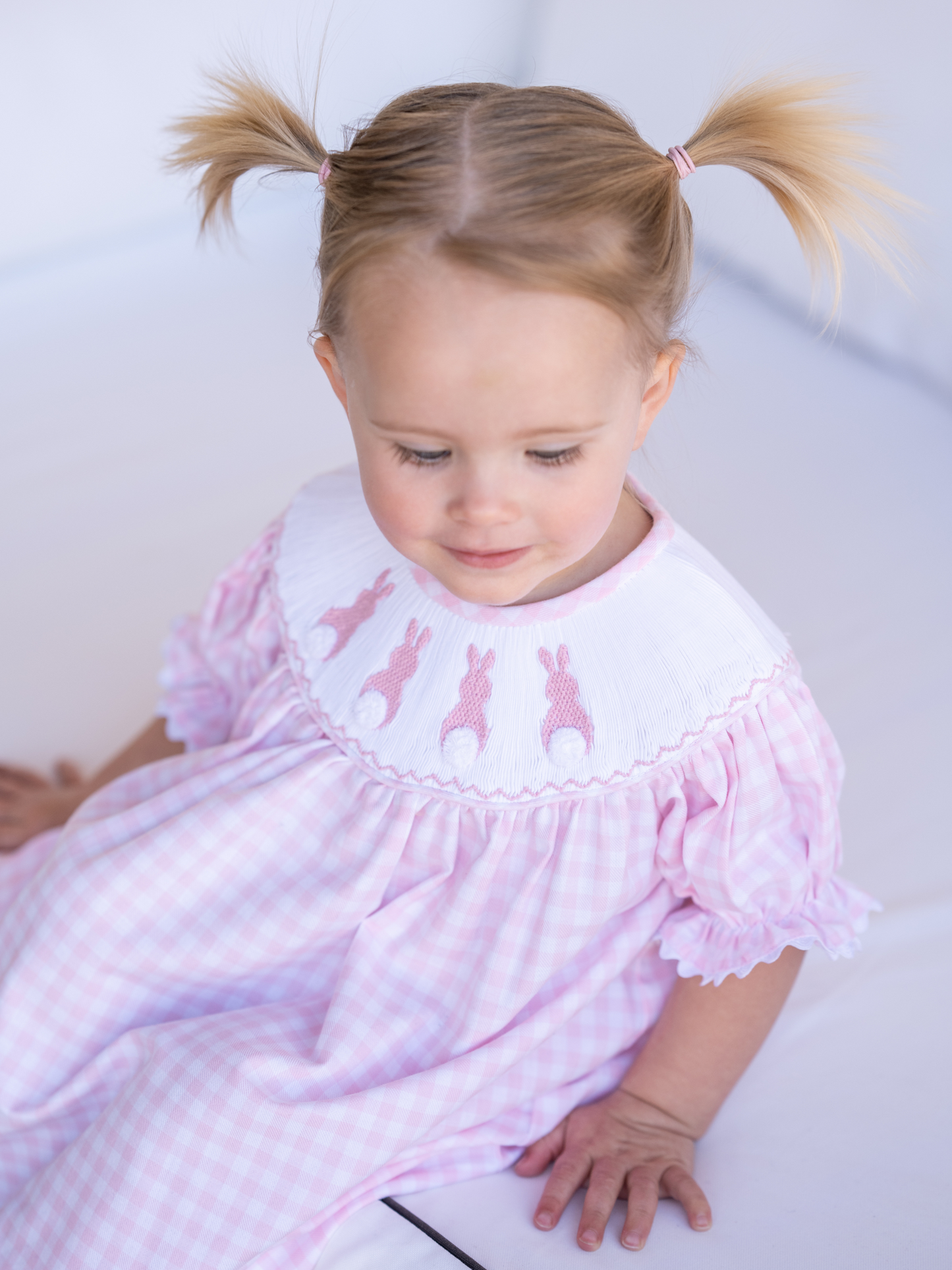 Girls Smocked Bunny Bishop