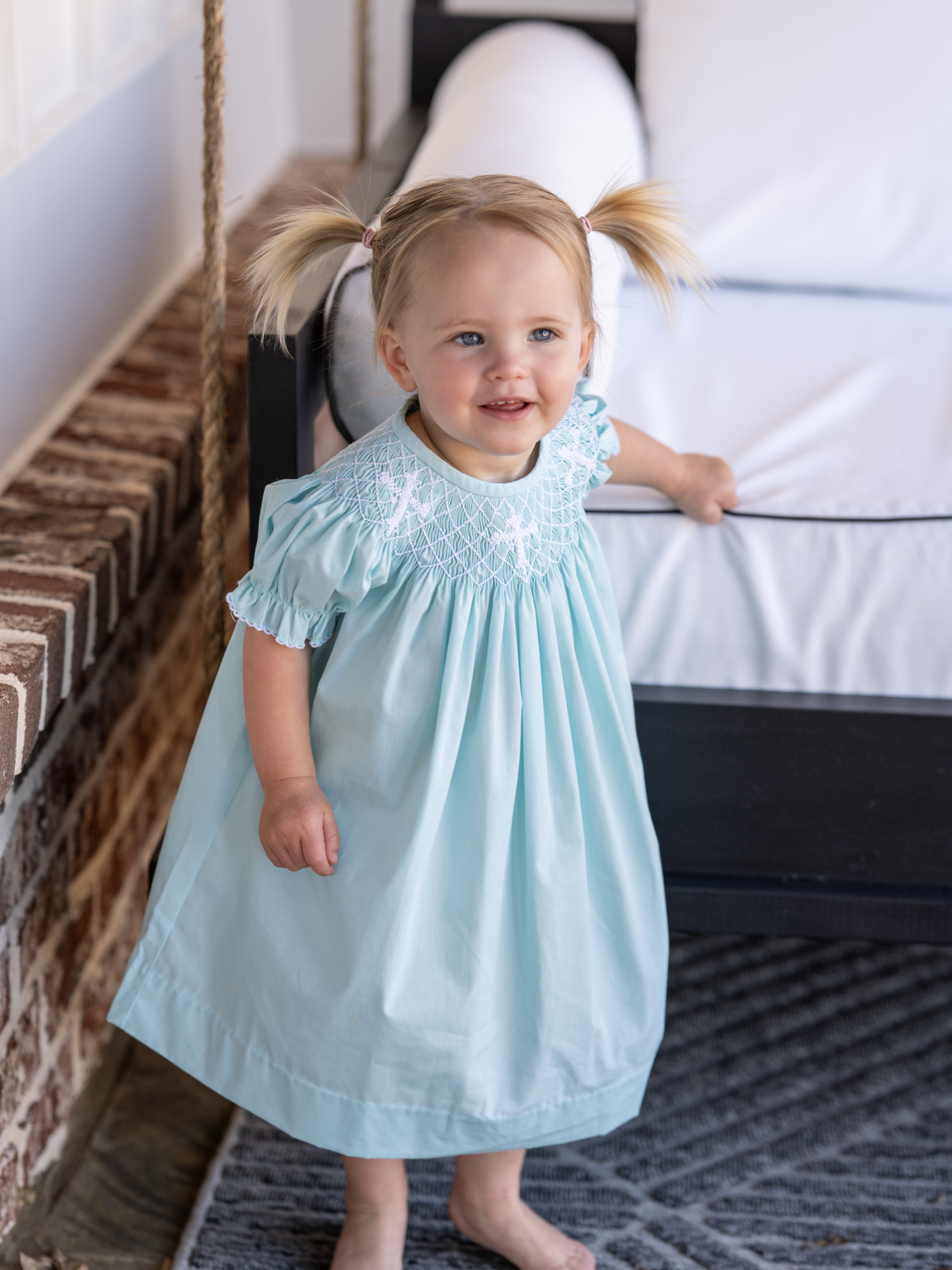 Girls Smocked Cross Bishop