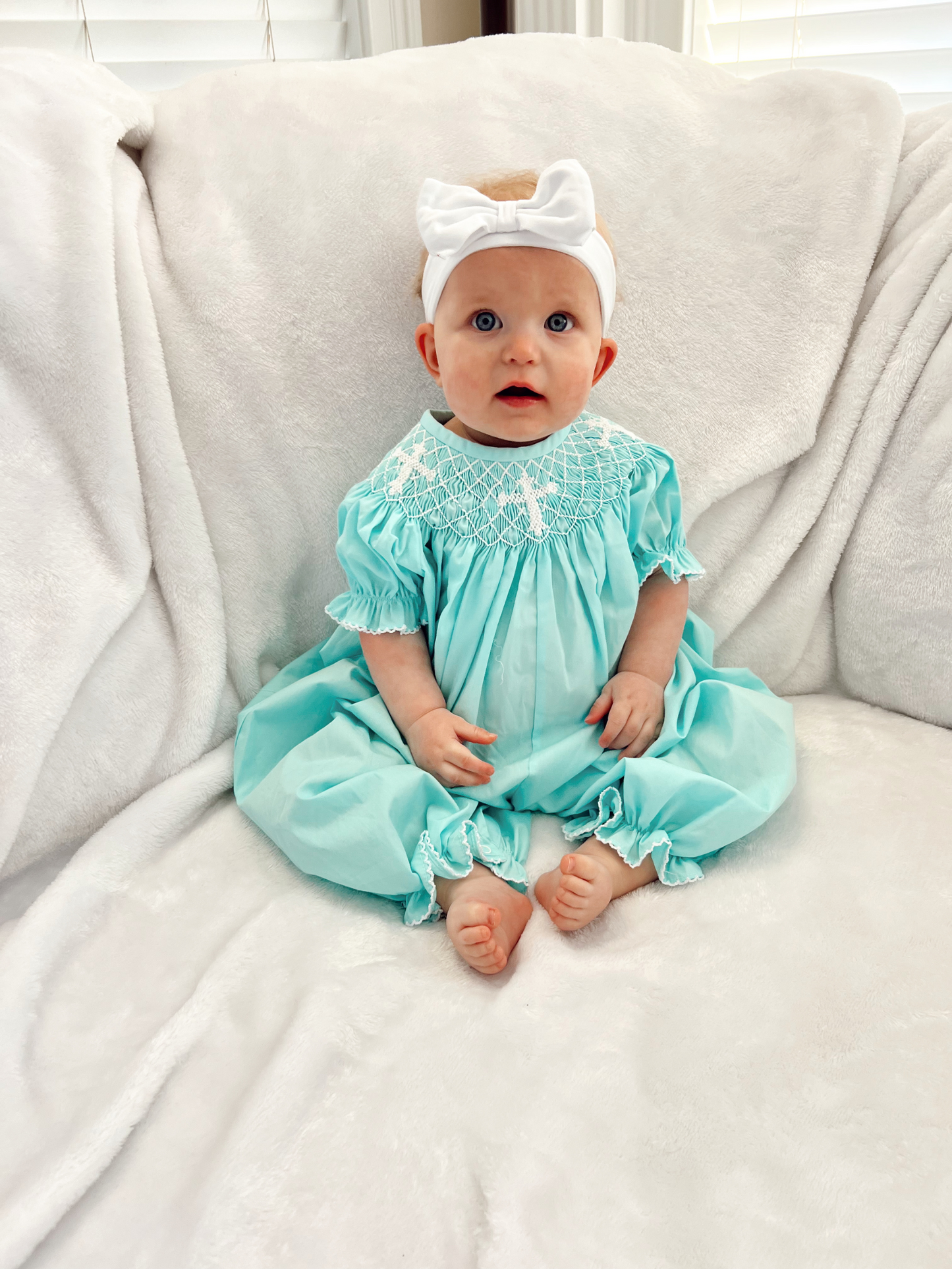 Girls Smocked Cross Bishop Longall