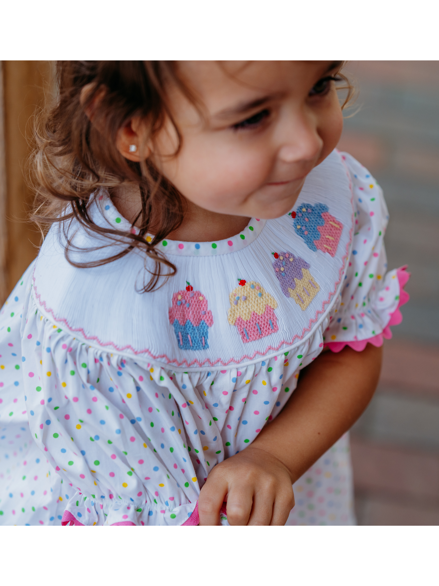 Cupcake Smocked Bishop