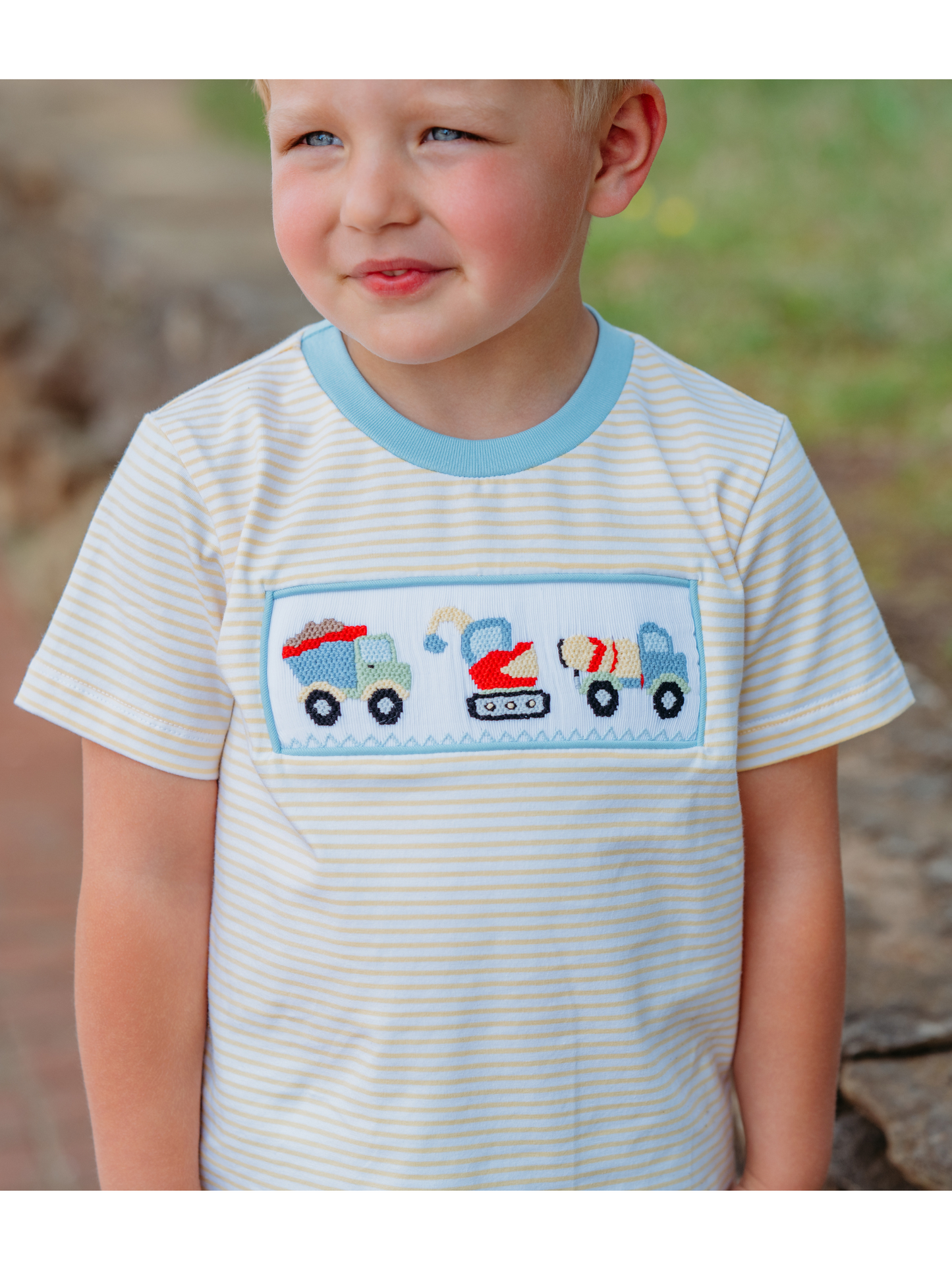 Construction Smocked Short Set