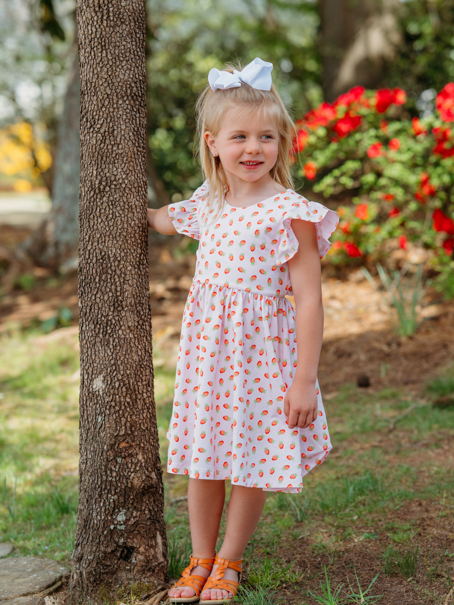 Strawberry Tie Back Dress