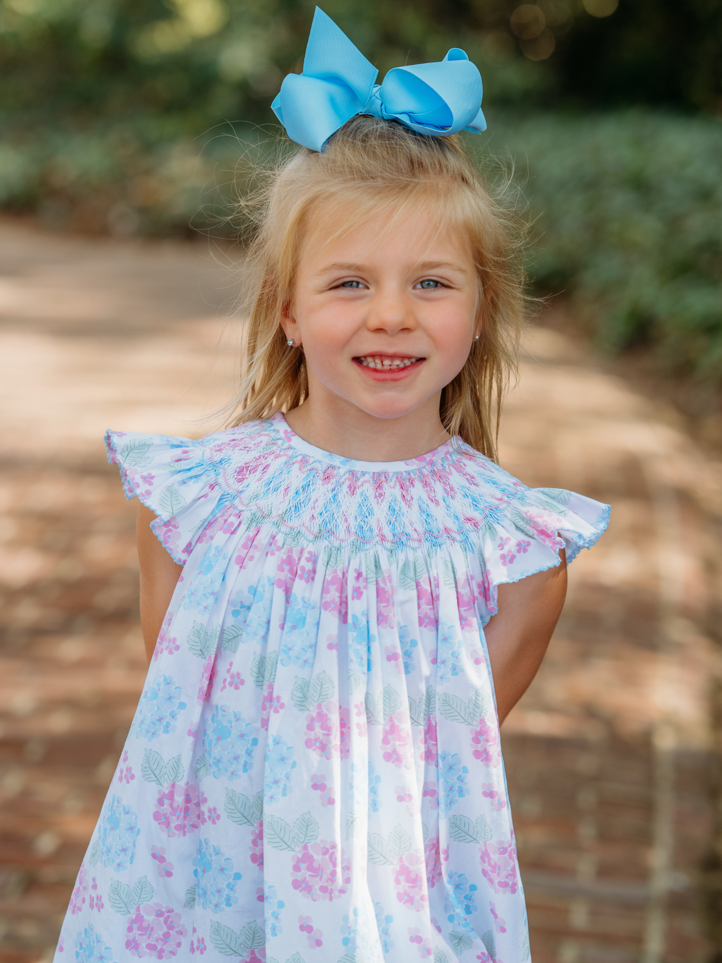 Hydrangea Smocked Bishop