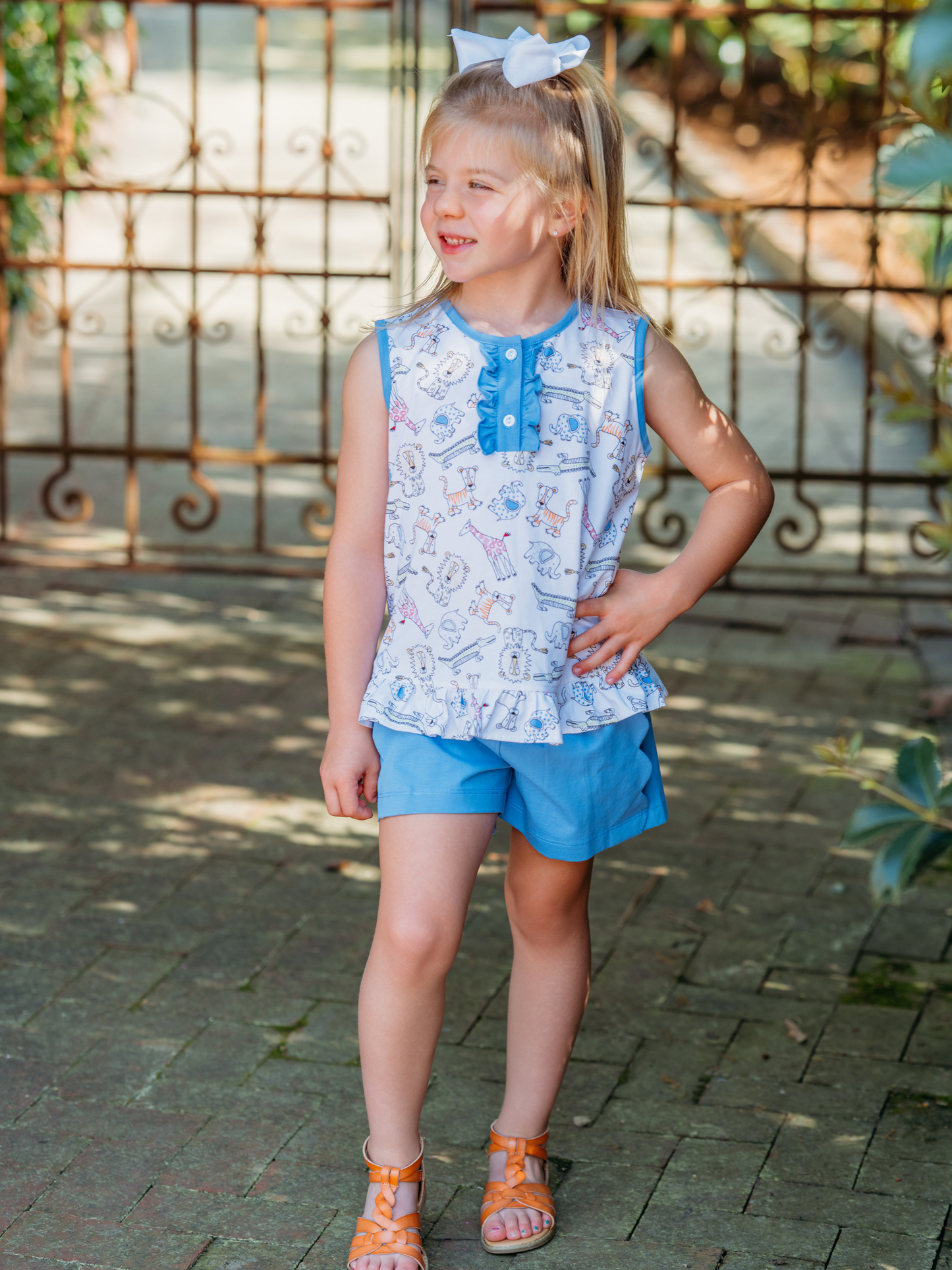 Zoo Animal Girls Short Set