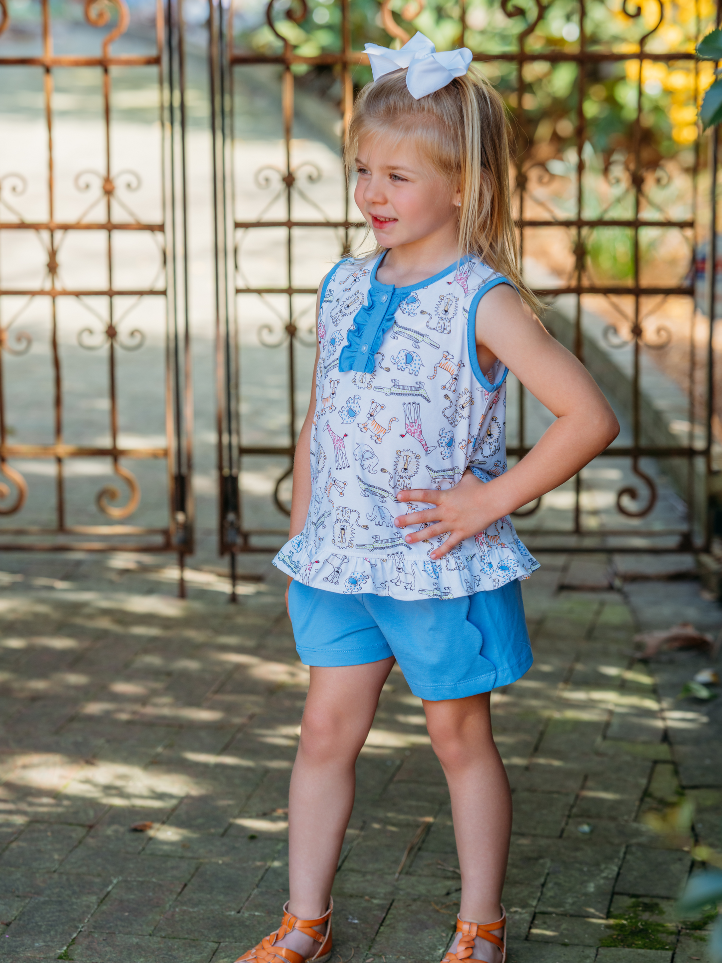 Zoo Animal Girls Short Set