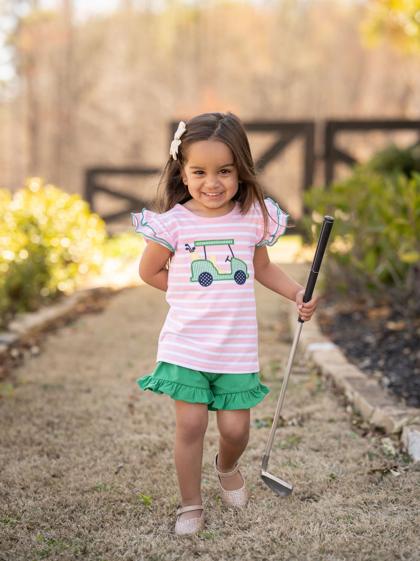 PRE-ORDER Golf Applique Girls Short Set