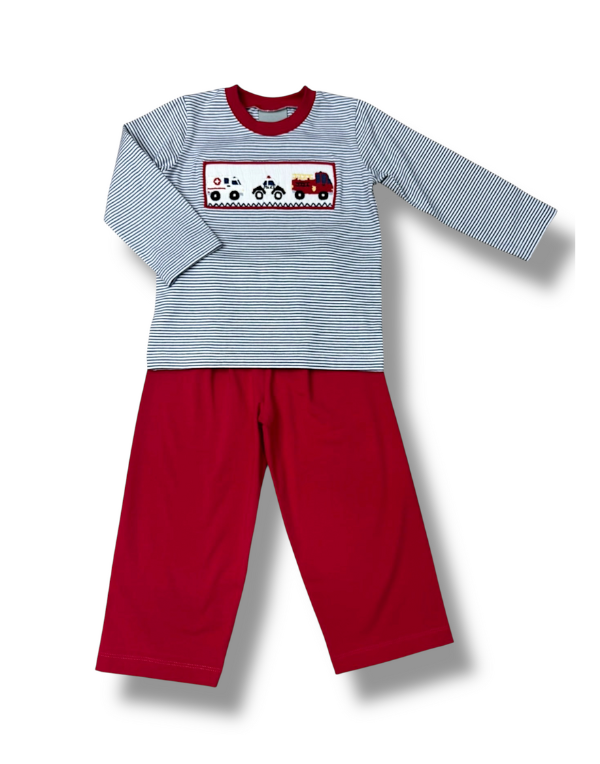 Emergency Vehicle Smocked Pant Set