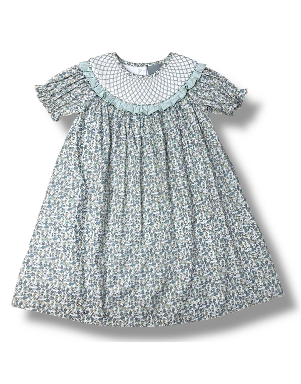 Fall Floral Smocked Bishop