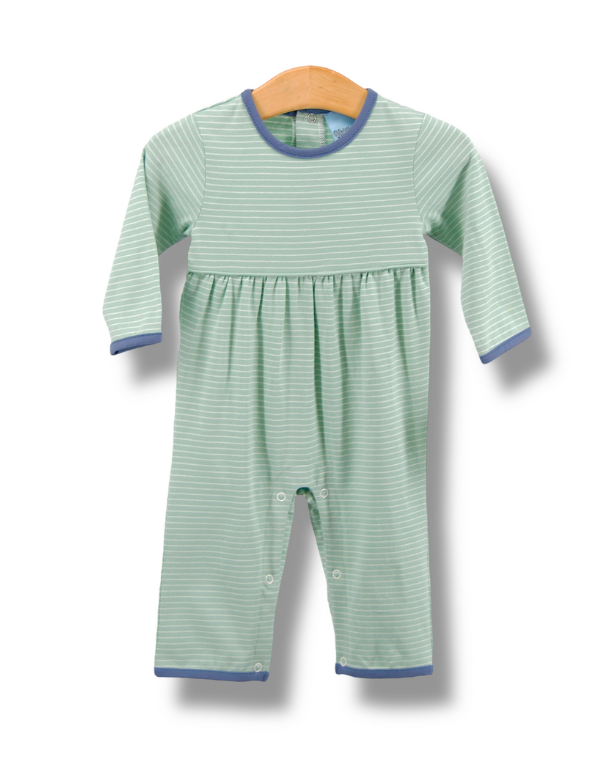 Owen Romper Sage Stripe