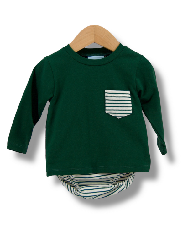 Asher L/S Diaper Set Green