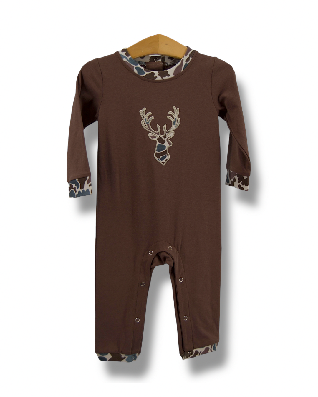 Camo Deer Boys Romper