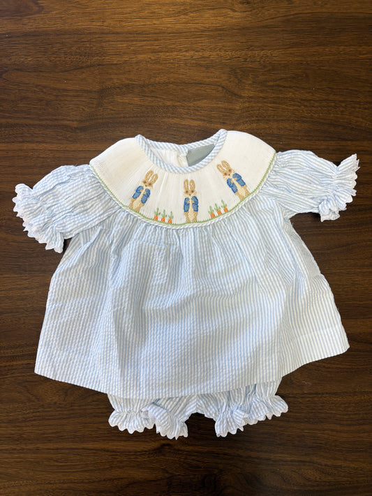 Peter Rabbit Smocked Bloomer Set