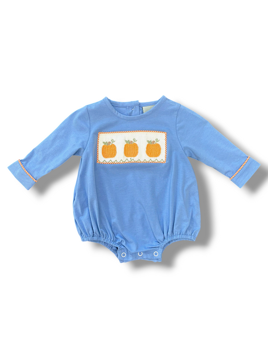Pumpkin Smocked Boys Bubble