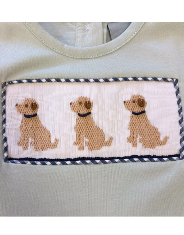 Puppy Smocked Boys Pant Set