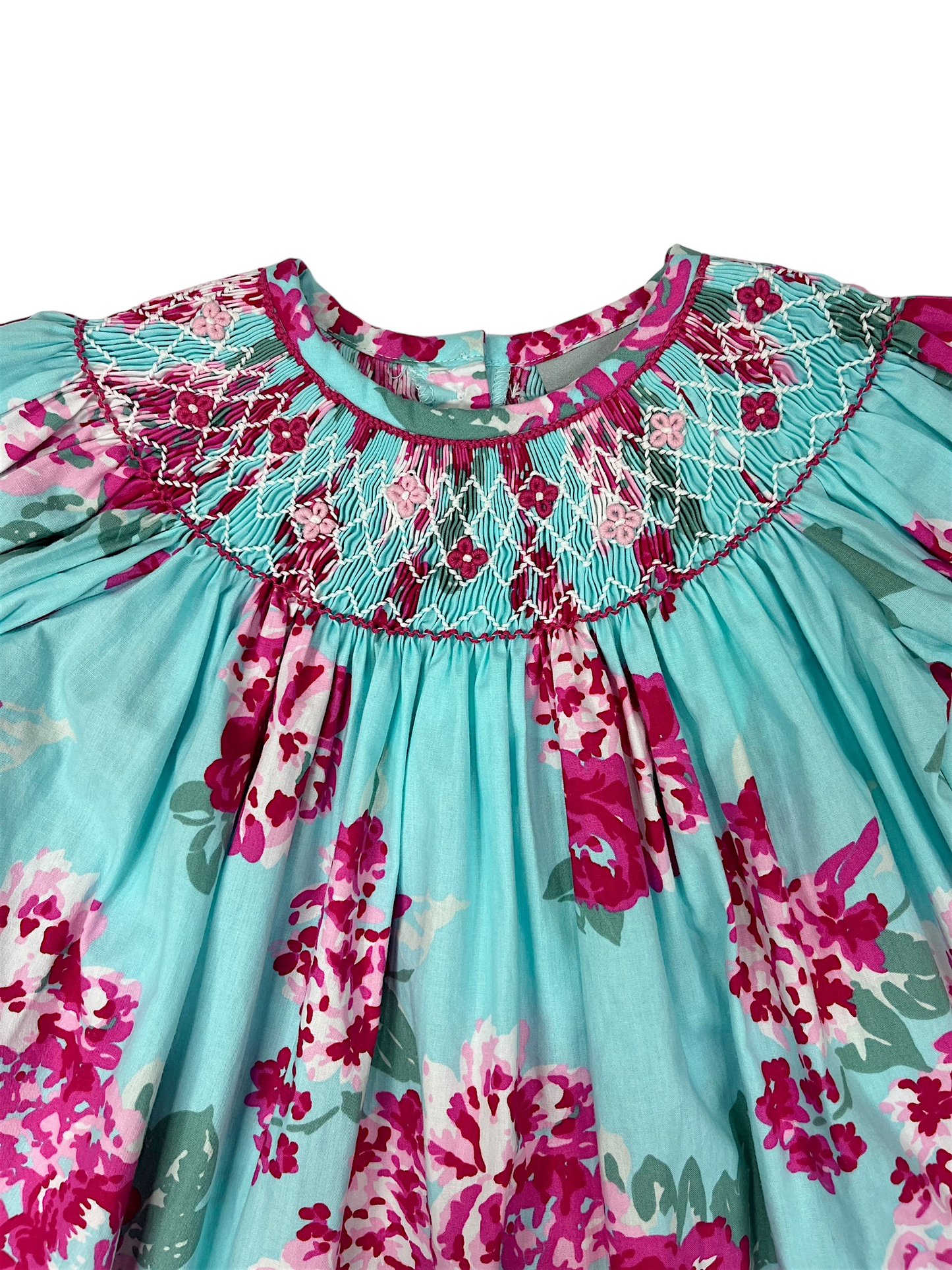Pink Petals Smocked Bishop