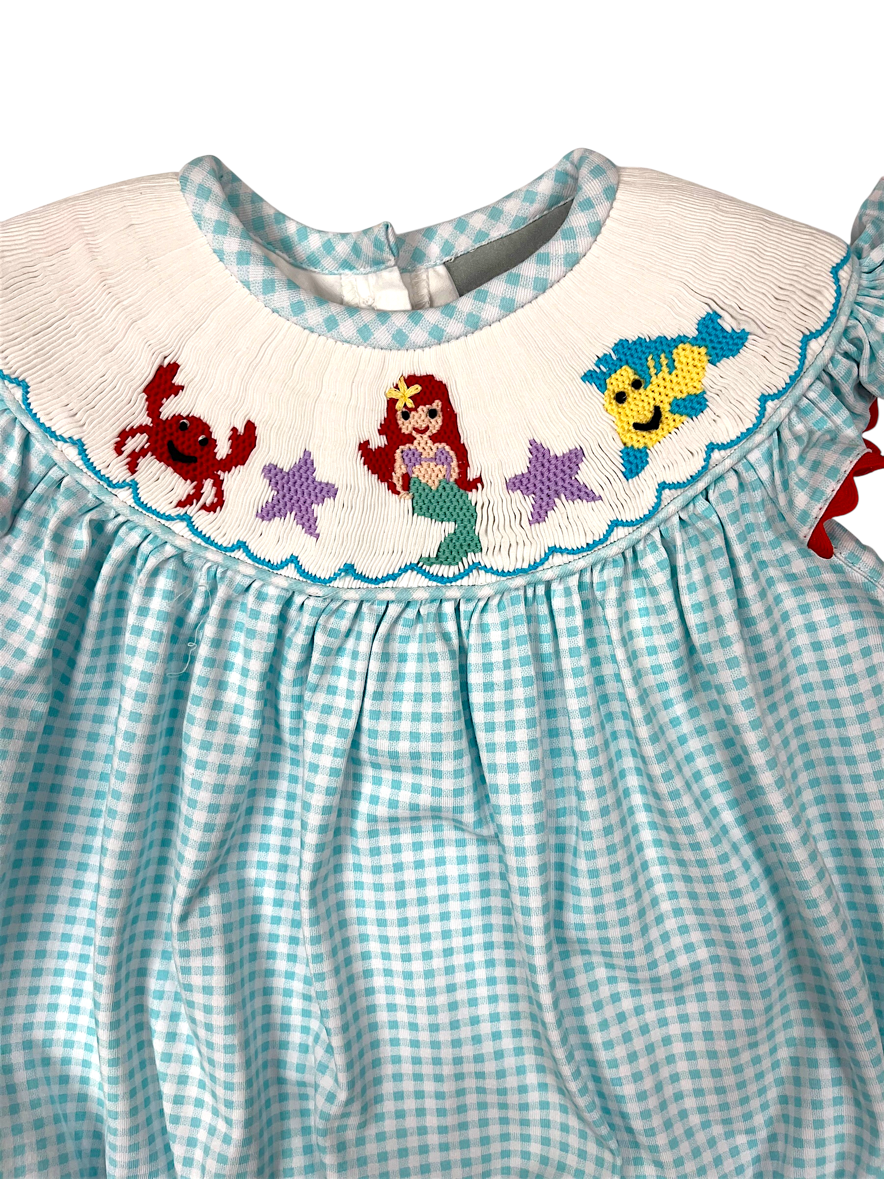 Mermaid Smocked Bubble NB